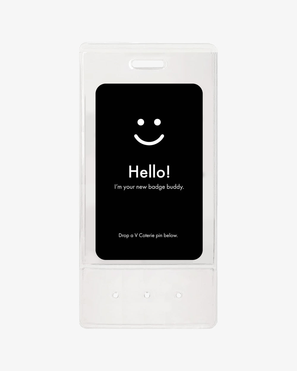 Vertical ID Badge Pin Holder